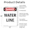 Signmission Portrait Water Line, 12 in W x Rectangle, Aluminum OS-2PACK-DS-A-1218-V-1606 - alternate 3